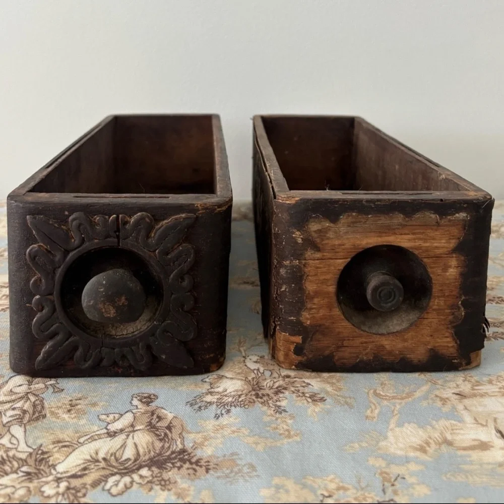 Vintage Wood Drawer Box Set Handcrafted Antique Primitive Farmhouse Cottage Core